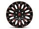 Fuel Wheels Quake Gloss Black Milled with Red Tint 6-Lug Wheel; 18x9; 1mm Offset (14-18 Sierra 1500)