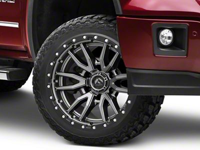 Fuel Wheels Rebel Matte Gunmetal with Black Bead Ring 6-Lug Wheel; 22x9; 20mm Offset (14-18 Sierra 1500)