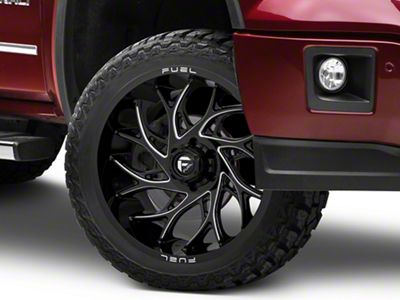 Fuel Wheels Runner Gloss Black Milled 6-Lug Wheel; 24x14; -75mm Offset (14-18 Sierra 1500)