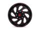 Fuel Wheels Vortex Gloss Black with Red Tinted Clear 6-Lug Wheel; 20x10; -18mm Offset (14-18 Sierra 1500)