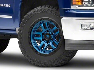 Fuel Wheels Ammo Gloss Blue with Black Bead Ring 6-Lug Wheel; 20x10; -18mm Offset (14-18 Silverado 1500)