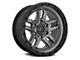 Fuel Wheels Ammo Matte Gunmetal with Black Bead Ring 6-Lug Wheel; 20x10; -18mm Offset (14-18 Silverado 1500)