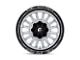 Fuel Wheels Arc Silver Brushed Face with Milled Black Lip 6-Lug Wheel; 20x10; -18mm Offset (14-18 Silverado 1500)