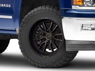 Fuel Wheels Clash Matte Black Double Dark Tint 6-Lug Wheel; 20x10; -18mm Offset (14-18 Silverado 1500)