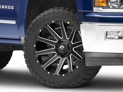 Fuel Wheels Contra Gloss Black Milled 6-Lug Wheel; 24x12; -44mm Offset (14-18 Silverado 1500)