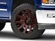 Fuel Wheels Contra Gloss Black with Red Tint 6-Lug Wheel; 22x10; -19mm Offset (14-18 Silverado 1500)