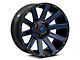 Fuel Wheels Contra Gloss Black with Blue Tinted Clear 6-Lug Wheel; 20x10; -19mm Offset (14-18 Silverado 1500)