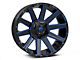 Fuel Wheels Contra Gloss Black with Blue Tinted Clear 6-Lug Wheel; 20x10; -19mm Offset (14-18 Silverado 1500)