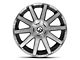 Fuel Wheels Contra Platinum Brushed Gunmetal with Tinted Clear 6-Lug Wheel; 22x10; -19mm Offset (14-18 Silverado 1500)