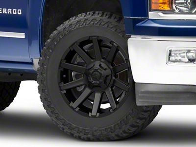 Fuel Wheels Contra Satin Black 6-Lug Wheel; 20x9; 19mm Offset (14-18 Silverado 1500)