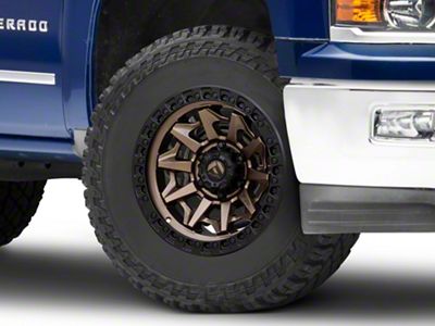 Fuel Wheels Covert Matte Bronze with Black Bead Ring 6-Lug Wheel; 18x9; -12mm Offset (14-18 Silverado 1500)