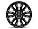 Fuel Wheels Flame Gloss Black Milled 6-Lug Wheel; 22x10; -18mm Offset (14-18 Silverado 1500)
