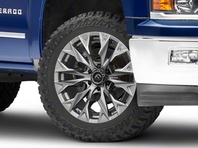 Fuel Wheels Flame Platinum 6-Lug Wheel; 22x10; -18mm Offset (14-18 Silverado 1500)