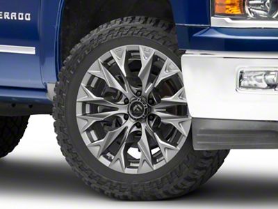 Fuel Wheels Flame Platinum 6-Lug Wheel; 22x12; -44mm Offset (14-18 Silverado 1500)