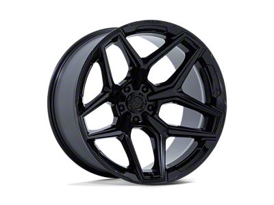 Fuel Wheels Flux Gloss Black 6-Lug Wheel; 22x9.5; 20mm Offset (14-18 Silverado 1500)