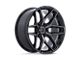 Fuel Wheels Flux Gloss Black Brushed Face with Gray Tint 6-Lug Wheel; 22x12; -44mm Offset (14-18 Silverado 1500)