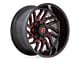 Fuel Wheels Hurricane Gloss Black Milled with Red Tint 6-Lug Wheel; 20x10; -18mm Offset (14-18 Silverado 1500)