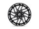 Fuel Wheels Hurricane Gloss Black Milled 6-Lug Wheel; 22x12; -44mm Offset (14-18 Silverado 1500)