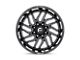 Fuel Wheels Hurricane Gloss Black Milled 6-Lug Wheel; 24x12; -44mm Offset (14-18 Silverado 1500)