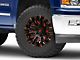 Fuel Wheels Quake Gloss Black Milled with Red Tint 6-Lug Wheel; 18x9; 1mm Offset (14-18 Silverado 1500)