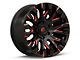 Fuel Wheels Quake Gloss Black Milled with Red Tint 6-Lug Wheel; 18x9; 1mm Offset (14-18 Silverado 1500)