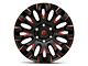 Fuel Wheels Quake Gloss Black Milled with Red Tint 6-Lug Wheel; 18x9; 1mm Offset (14-18 Silverado 1500)