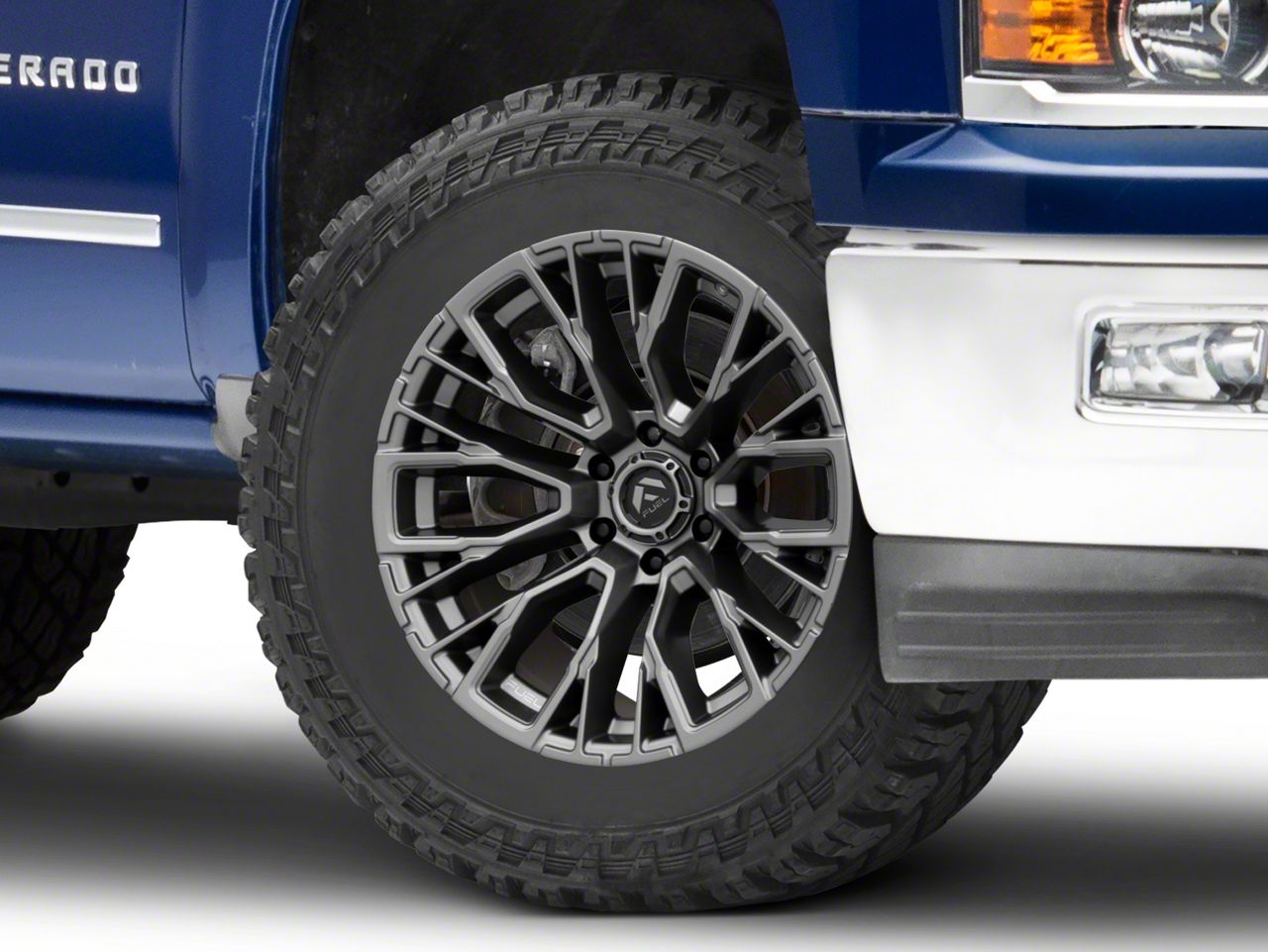 Fuel Wheels Silverado 1500 Rebar Matte Gunmetal 6-Lug Wheel; 20x10 ...