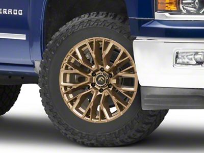 Fuel Wheels Rebar Platinum Bronze Milled 6-Lug Wheel; 20x10; -18mm Offset (14-18 Silverado 1500)