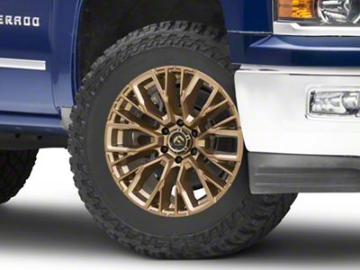 Fuel Wheels Rebar Platinum Bronze Milled 6-Lug Wheel; 20x9; 1mm Offset (14-18 Silverado 1500)