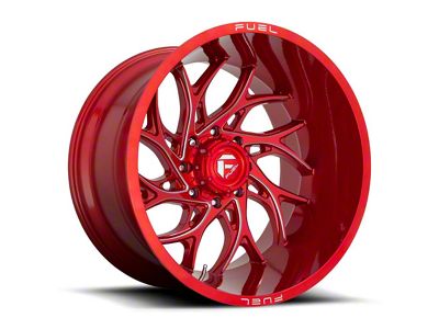 Fuel Wheels Runner Candy Red Milled 6-Lug Wheel; 24x12; -44mm Offset (14-18 Silverado 1500)