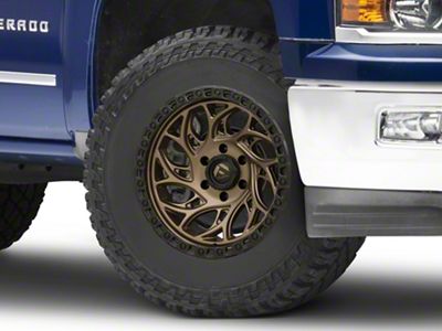 Fuel Wheels Runner OR Bronze with Black Ring 6-Lug Wheel; 18x9; -12mm Offset (14-18 Silverado 1500)