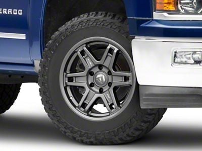 Fuel Wheels Slayer Matte Gunmetal 6-Lug Wheel; 20x9; 1mm Offset (14-18 Silverado 1500)