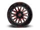 Fuel Wheels Stroke Gloss Black Red Tinted Clear 6-Lug Wheel; 24x14; -75mm Offset (14-18 Silverado 1500)