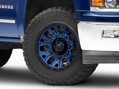 Fuel Wheels Traction Dark Blue with Black Ring 6-Lug Wheel; 20x10; -18mm Offset (14-18 Silverado 1500)