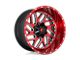 Fuel Wheels Triton Candy Red Milled 6-Lug Wheel; 22x10; -19mm Offset (14-18 Silverado 1500)