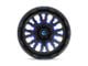 Fuel Wheels Stroke Gloss Black with Blue Tinted Clear 6-Lug Wheel; 18x9; 20mm Offset (15-22 Colorado)