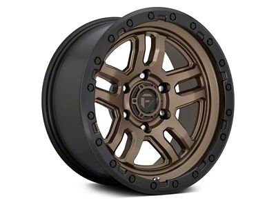 Fuel Wheels Ammo Matte Bronze with Black Bead Ring 6-Lug Wheel; 17x9; 1mm Offset (15-20 F-150)