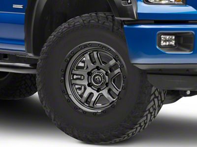 Fuel Wheels Ammo Matte Gunmetal with Black Bead Ring 6-Lug Wheel; 17x9; -12mm Offset (15-20 F-150)