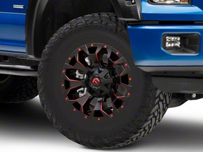 Fuel Wheels Assault Matte Black Red Milled 6-Lug Wheel; 17x9; -12mm Offset (15-20 F-150)