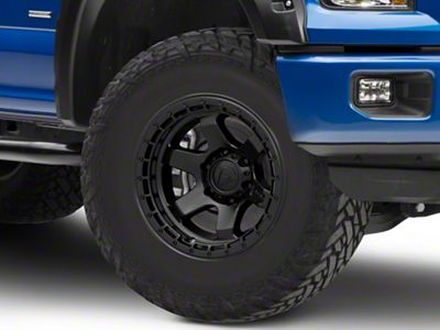 Fuel Wheels Block Matte Black with Black Ring 6-Lug Wheel; 17x9; 1mm Offset (15-20 F-150)