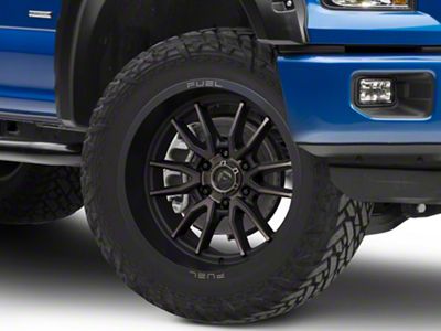 Fuel Wheels Clash Matte Black Double Dark Tint 6-Lug Wheel; 24x12; -44mm Offset (15-20 F-150)