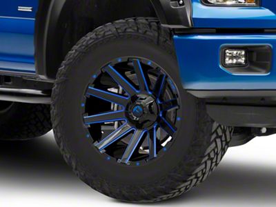 Fuel Wheels Contra Gloss Black with Blue Tinted Clear 6-Lug Wheel; 18x9; 1mm Offset (15-20 F-150)