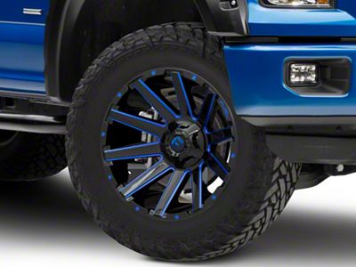 Fuel Wheels Contra Gloss Black with Blue Tinted Clear 6-Lug Wheel; 20x10; -19mm Offset (15-20 F-150)