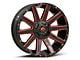 Fuel Wheels Contra Gloss Black with Red Tinted Clear 6-Lug Wheel; 22x12; -43mm Offset (15-20 F-150)