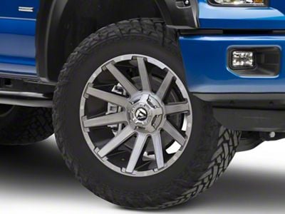 Fuel Wheels Contra Platinum Brushed Gunmetal with Tinted Clear 6-Lug Wheel; 20x10; -19mm Offset (15-20 F-150)