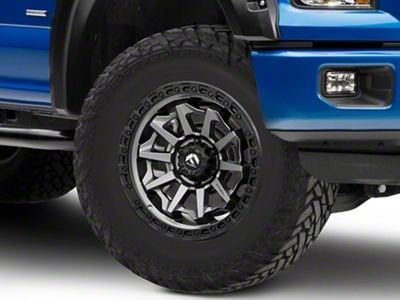 Fuel Wheels Covert Matte Gunmetal with Black Bead Ring 6-Lug Wheel; 18x9; 1mm Offset (15-20 F-150)