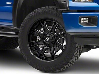 Fuel Wheels Darkstar Gloss Black Milled 6-Lug Wheel; 22x10; 10mm Offset (15-20 F-150)