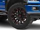 Fuel Wheels Flame Gloss Black Milled with Candy Red 6-Lug Wheel; 22x12; -44mm Offset (15-20 F-150)