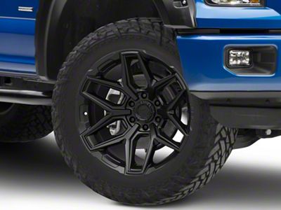 Fuel Wheels Flux Blackout 6-Lug Wheel; 22x10; -18mm Offset (15-20 F-150)