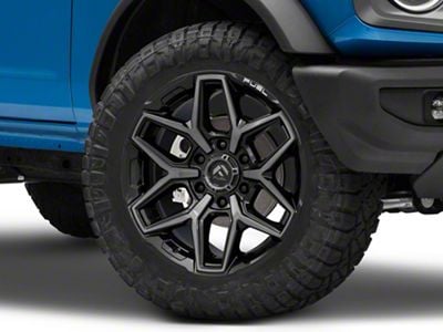 Fuel Wheels Flux Gloss Black Brushed with Gray Tint 6-Lug Wheel; 20x9; 1mm Offset (15-20 F-150)